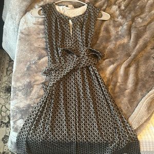 Simple black and white dress